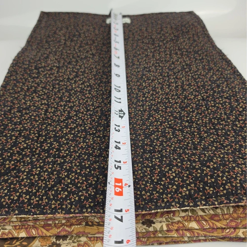 Vera Bradley Black Walnut Retired 8 Placemats 8 Napkins Quilted Cotton Set